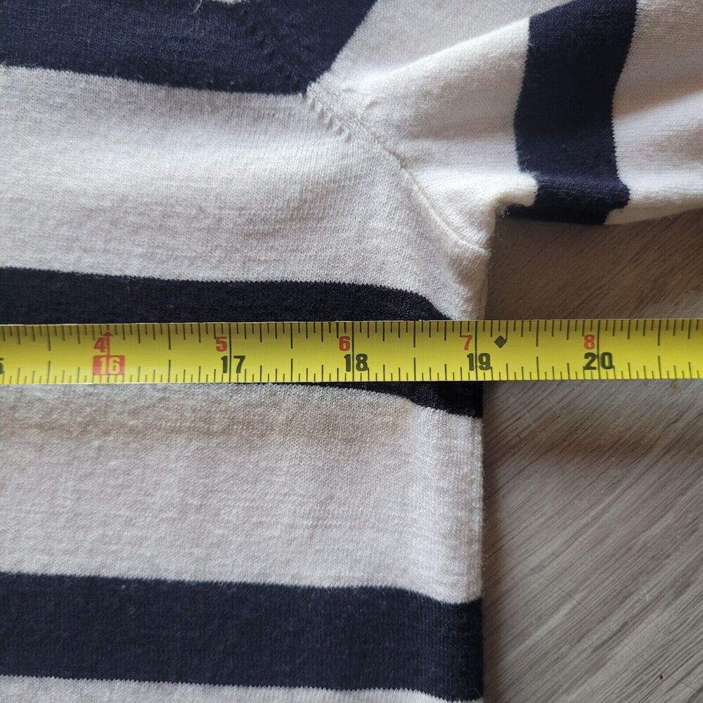 Loft Striped Sweater Petite Large Casual Nautical Career Preppy Crew Neck - Picture 5 of 7